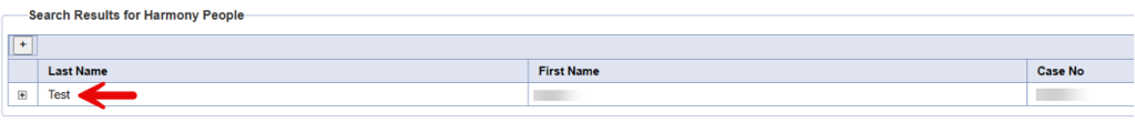 Member search results showing Member records to select from